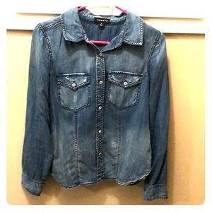 Trouve’ denim button down shirt